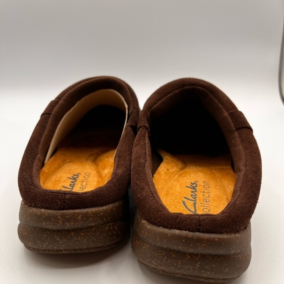Women's Clarks Roseville Echo Dark Brown Suede Shoe NEW NoBox Sz 6.5 Clog SlipOn - Picture 5 of 6